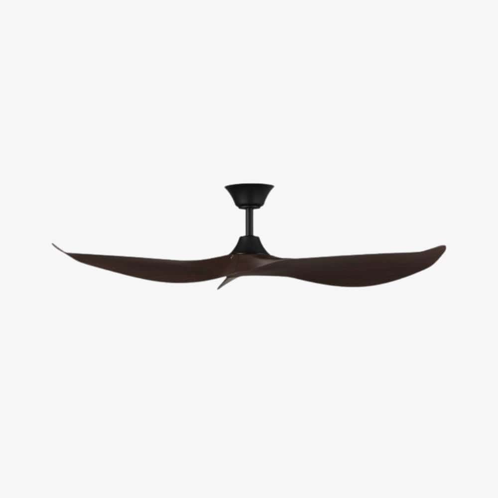 Without Light Cabarita Ceiling Fan Black with Koa Blades