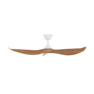 Without Light Cabarita Ceiling Fan White with Bamboo Blades