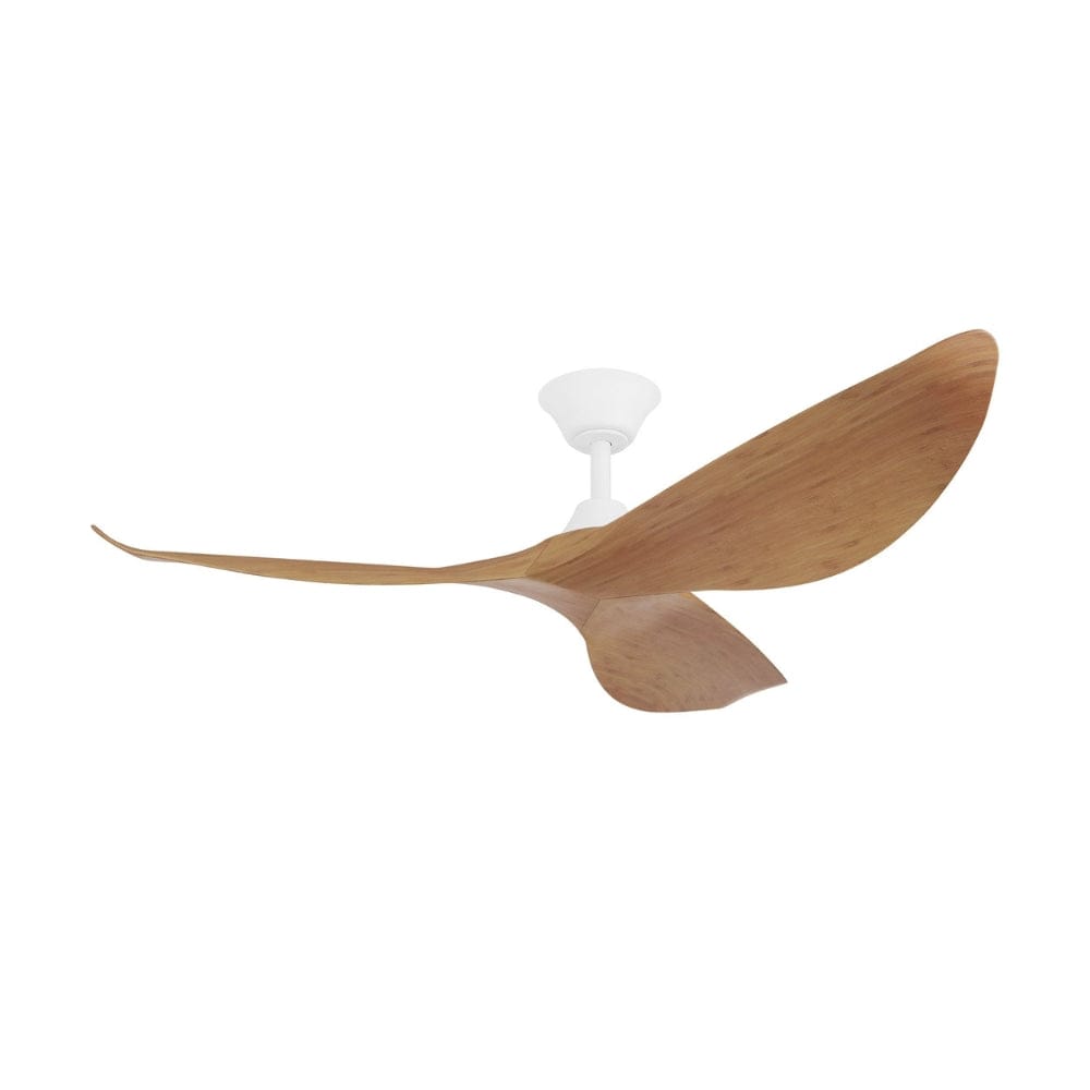 Without Light Cabarita Ceiling Fan White with Bamboo Blades