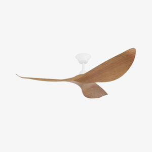 Without Light Cabarita Ceiling Fan White with Bamboo Blades