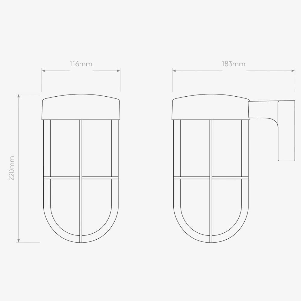 Interior Wall Light / Sconce Cabin Wall Frosted Light