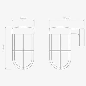 Interior Wall Light / Sconce Cabin Wall Frosted Light