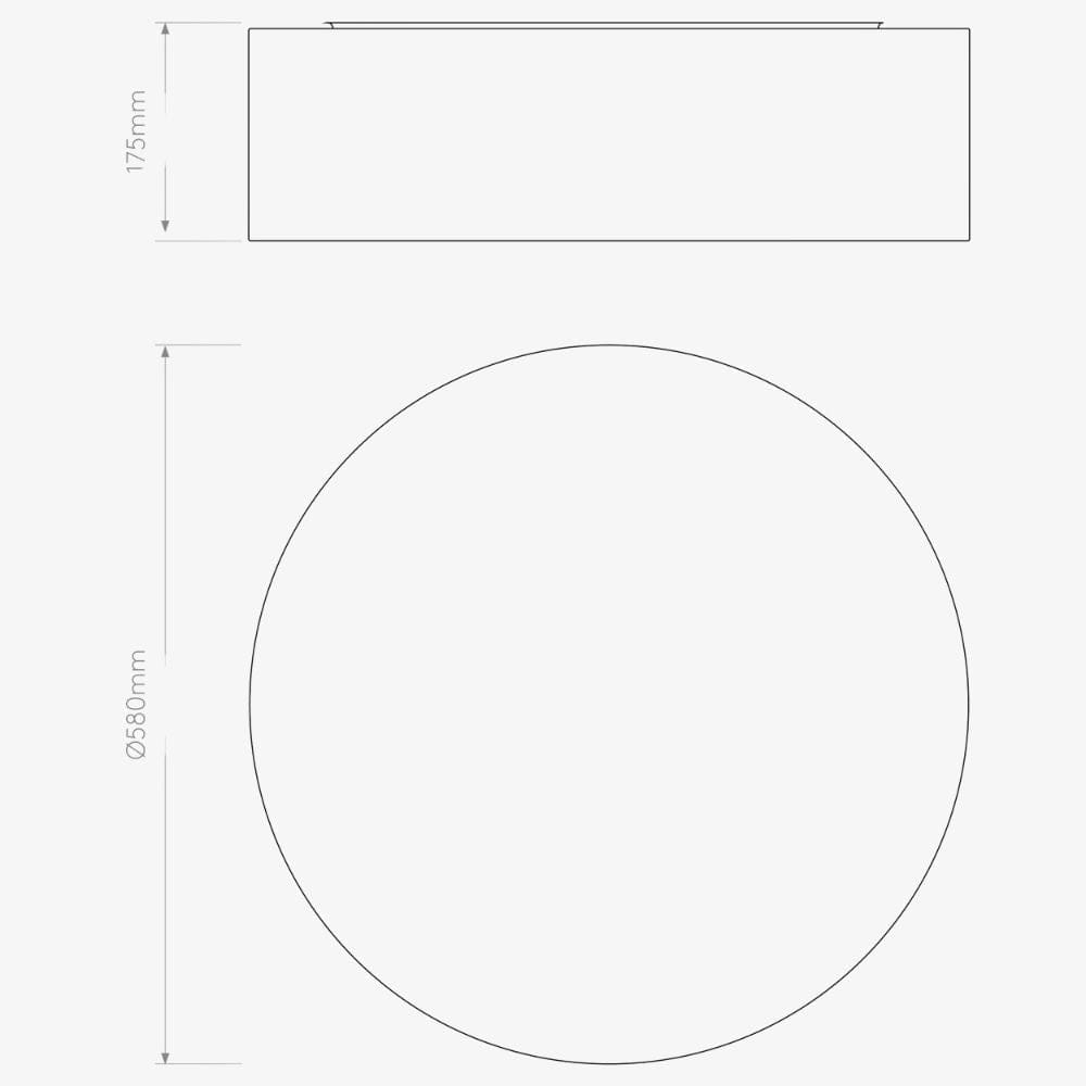 Interior Flush & Semi Flush Cambria 580 Ceiling Light