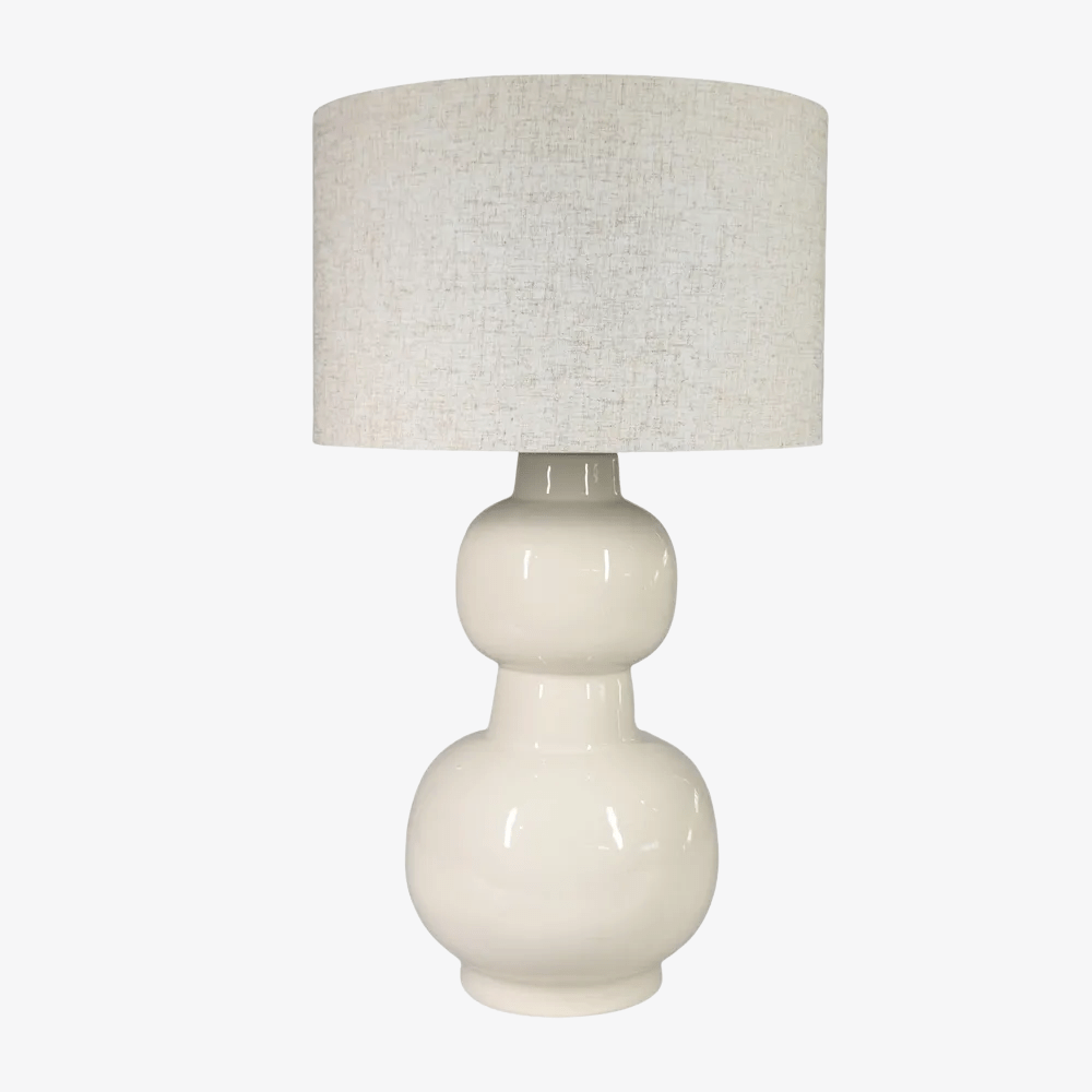 Table Lamps Candice Cream Table Lamp & Linen Shade