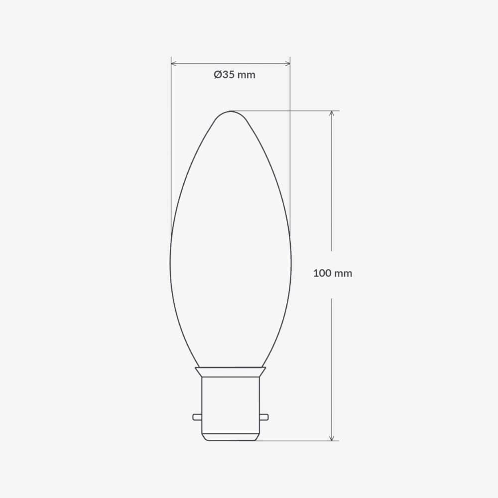 Globes Candle - B22 - 4W - Clear - 3000K