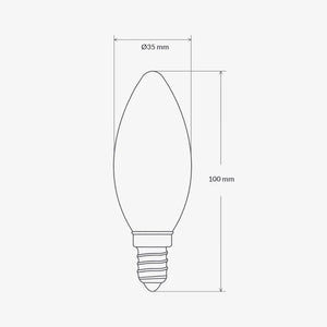 Globes Candle - E12 - 4W - Clear - 2200K