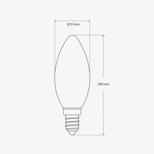 Globes Candle - E14 - 4W - Clear - 3000K