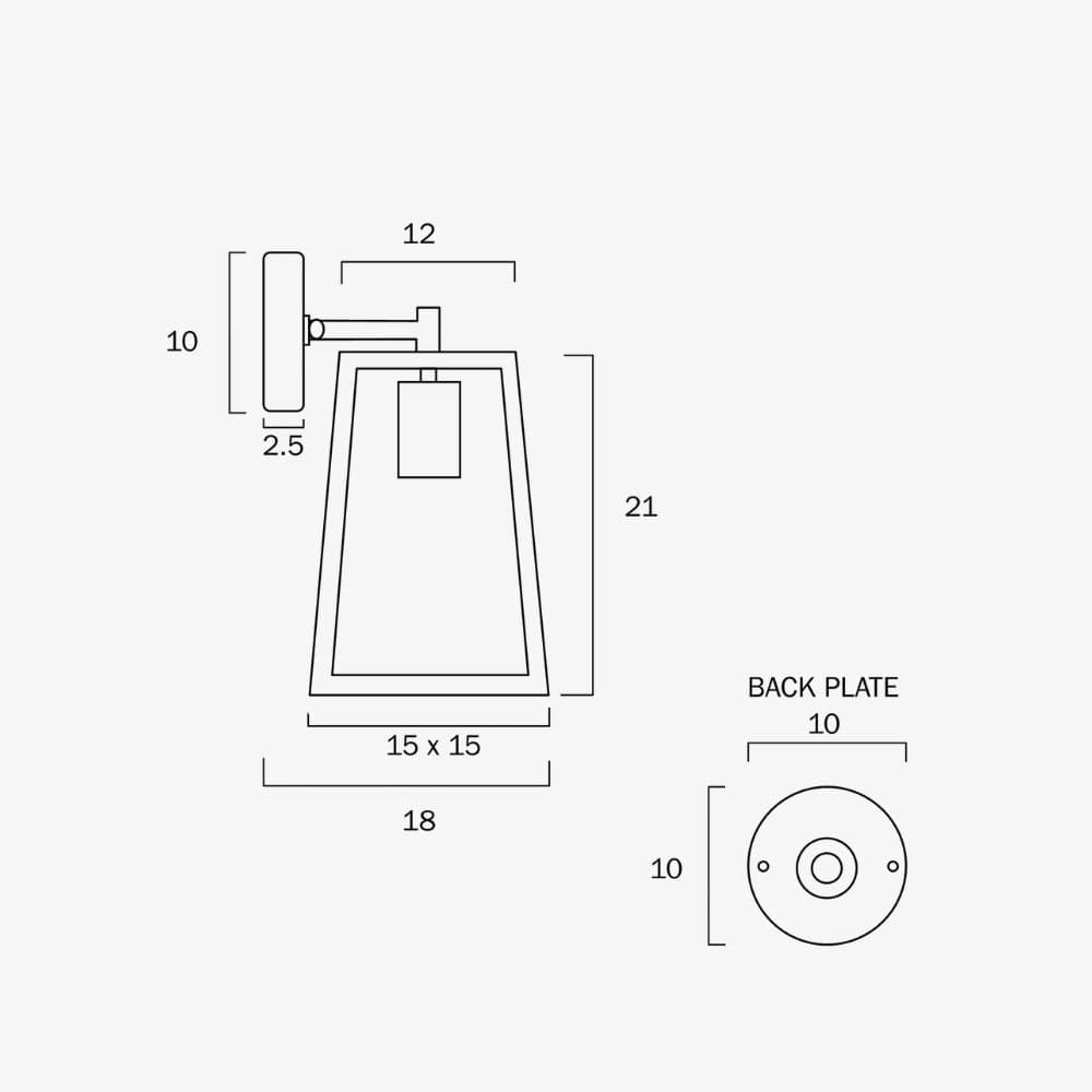 Exterior Wall Light Cantena 15 Wall Light