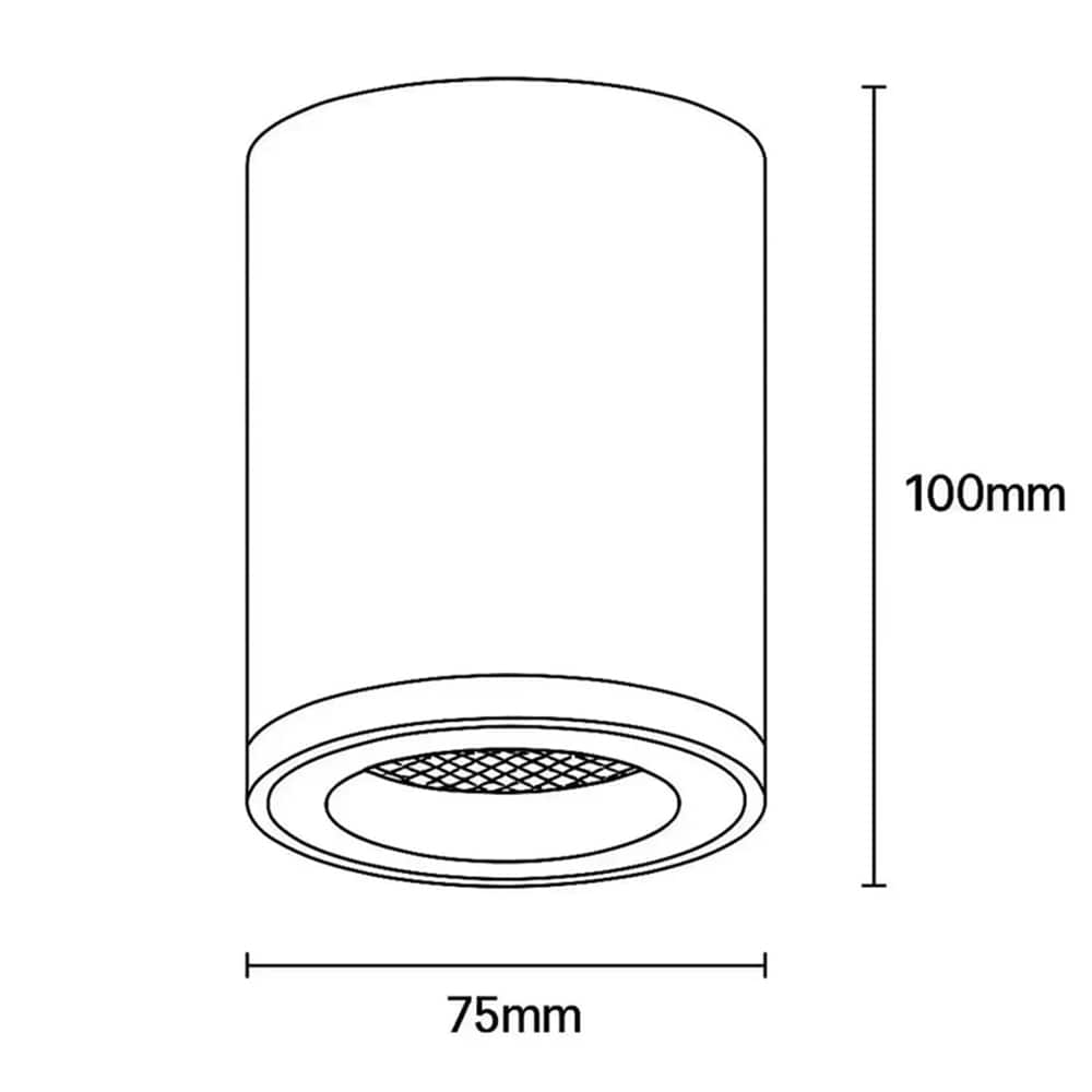 Surface Mounted Carbon Aluminium Surface Mounted Downlight