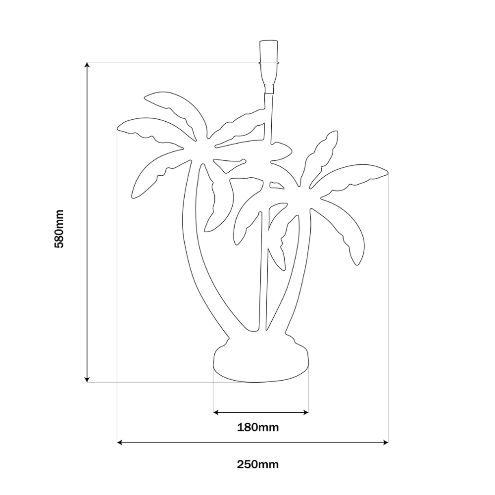 Table Lamps Caribbean Double Palm Lamp Base