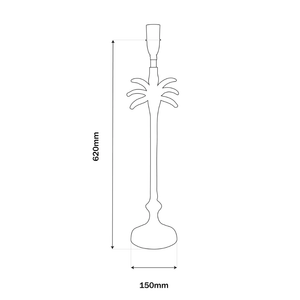 Table Lamps Caribbean Tall Palm Lamp Base - Silver