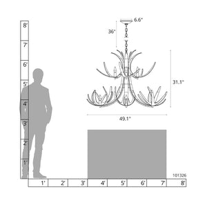 Interior Pendant Caribou 9 Light Tiered Chandelier