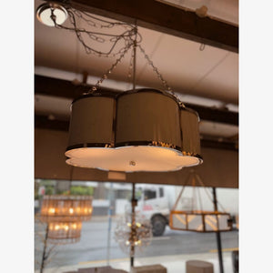 Interior Pendant Chance Medium Drum Pendant - Polished Nickel - CLEARANCE (ex-display)