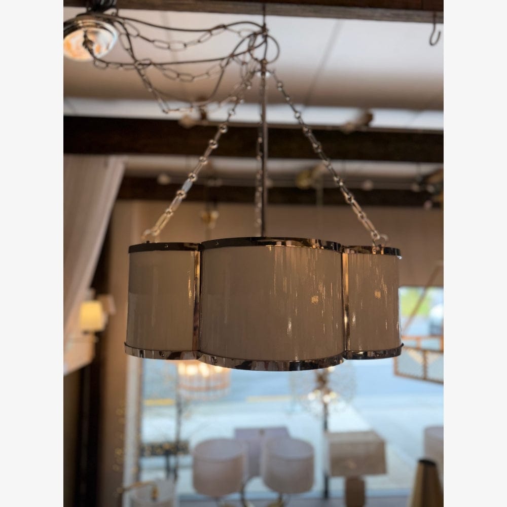 Interior Pendant Chance Medium Drum Pendant - Polished Nickel - CLEARANCE (ex-display)