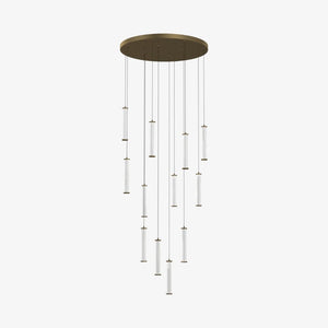 Interior Pendant Charm Modern Fluted 12 Light Cluster Pendant Light