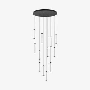 Interior Pendant Charm Modern Fluted 12 Light Cluster Pendant Light