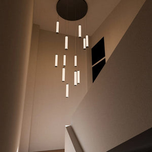 Interior Pendant Charm Modern Fluted 12 Light Cluster Pendant Light