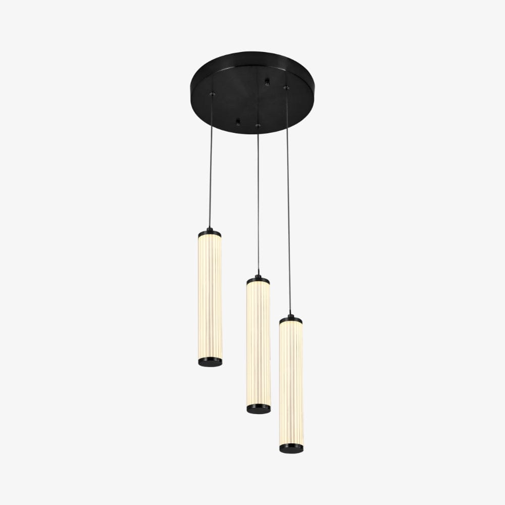 Interior Pendant Charm Modern Fluted 3 Light Cluster Pendant