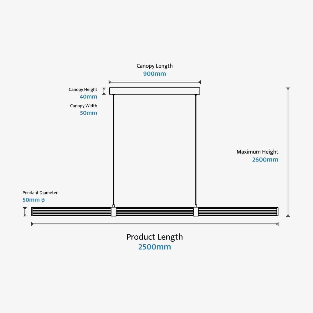 Linear Pendant Charm Modern Fluted Linear Pendant Light