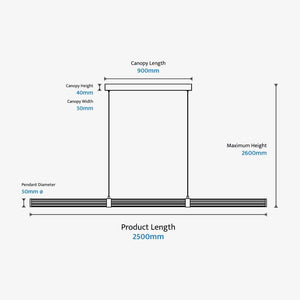 Linear Pendant Charm Modern Fluted Linear Pendant Light