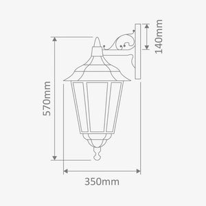 Exterior Wall Light Chester Large Downward Wall Light