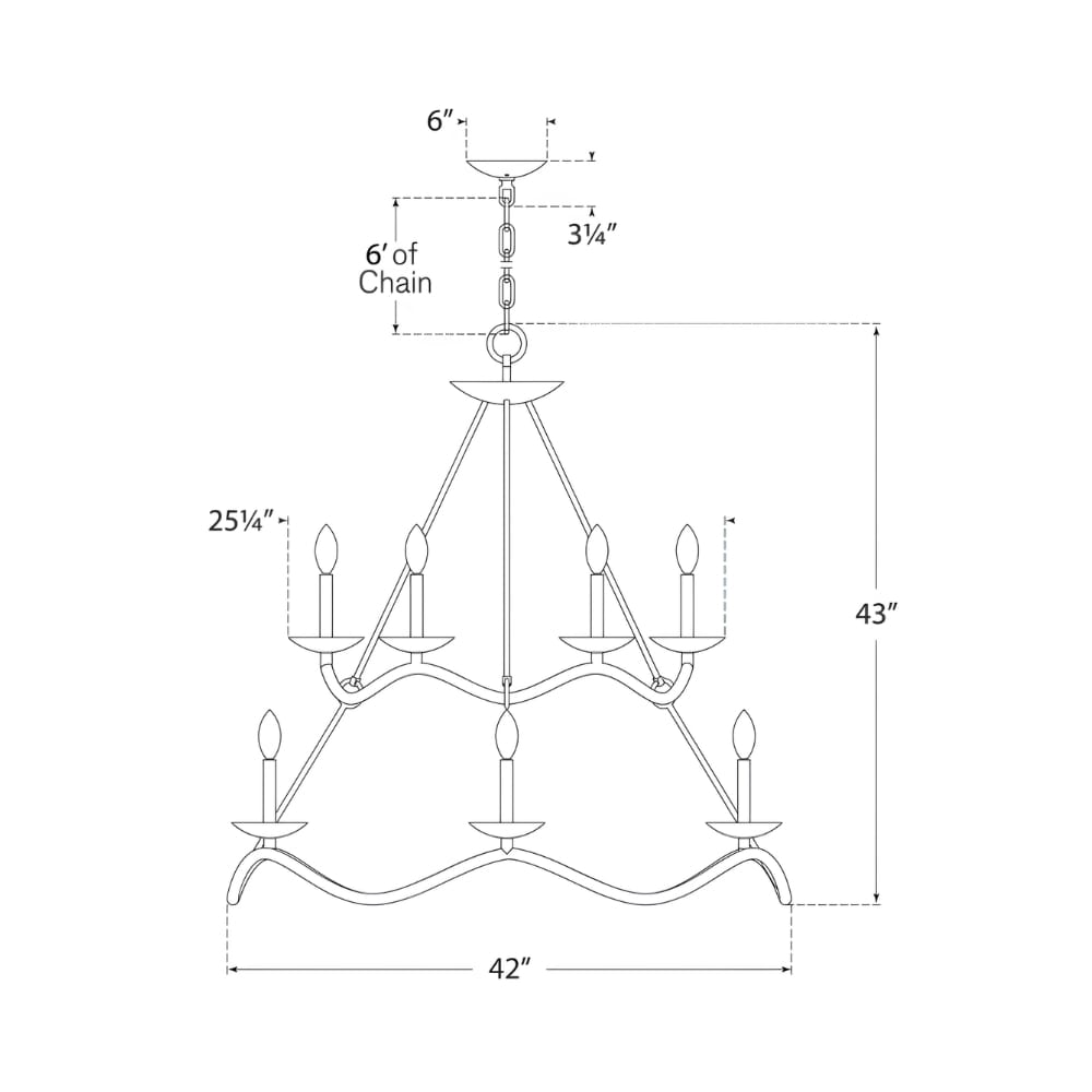 Chandelier Choros Two-Tier Chandelier