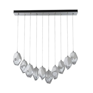 Linear Pendant Chrysalis 10 Light Large Crystal Linear Pendant