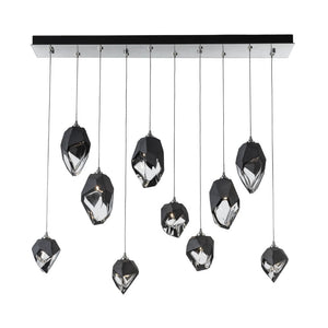 Linear Pendant Chrysalis 10 Light Mixed Crystal Linear Pendant