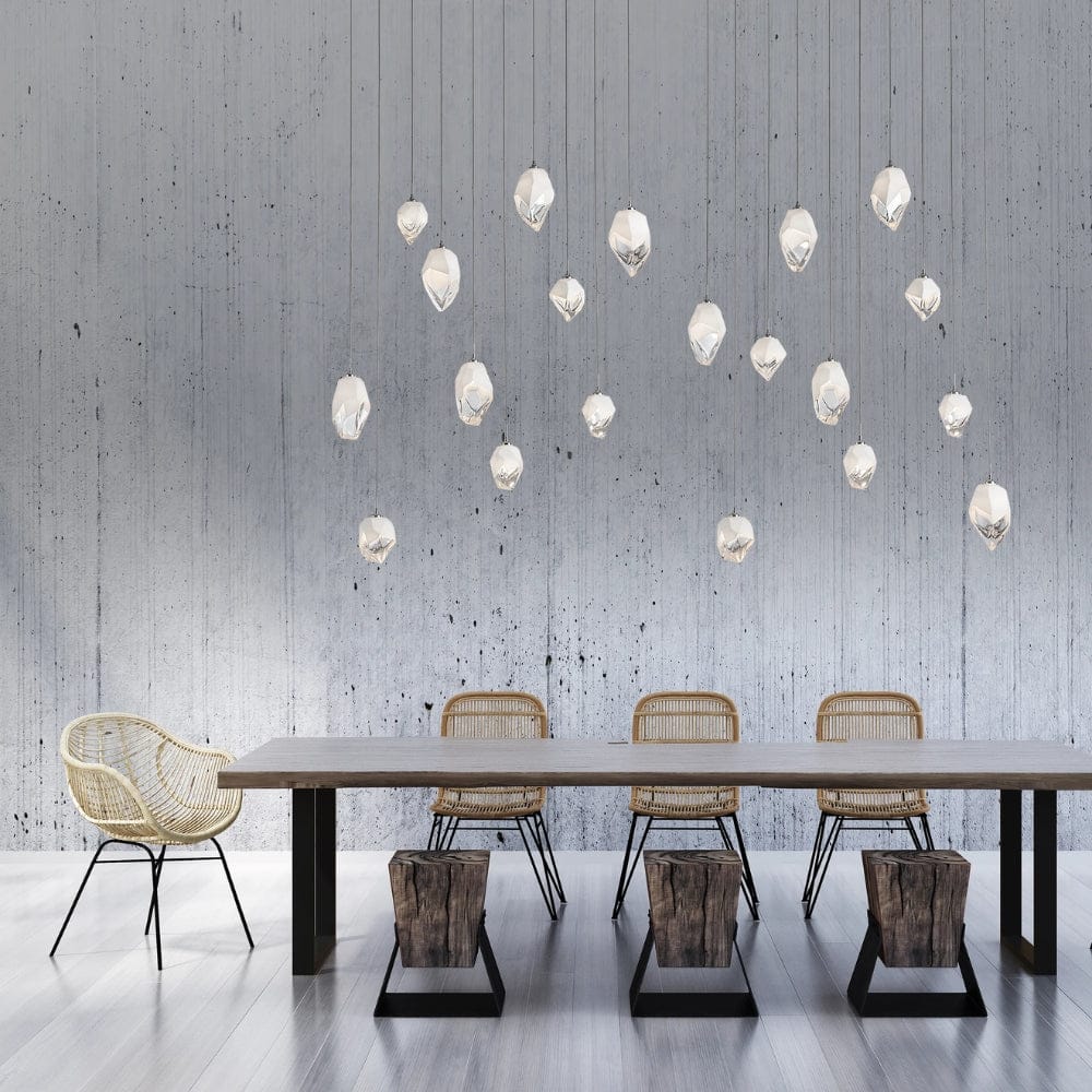 Linear Pendant Chrysalis 10 Light Mixed Crystal Linear Pendant