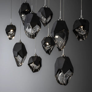 Linear Pendant Chrysalis 10 Light Mixed Crystal Linear Pendant