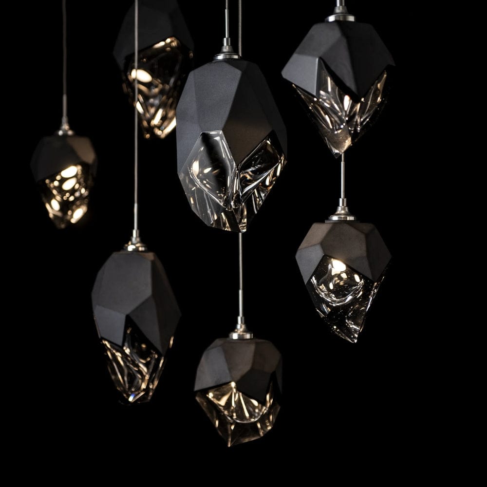 Linear Pendant Chrysalis 10 Light Mixed Crystal Linear Pendant
