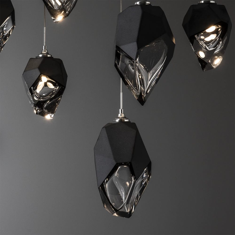 Linear Pendant Chrysalis 10 Light Mixed Crystal Linear Pendant