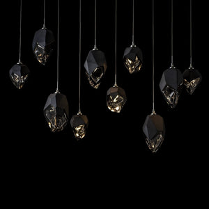 Linear Pendant Chrysalis 10 Light Mixed Crystal Linear Pendant