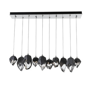 Linear Pendant Chrysalis 10 Light Mixed Crystal Linear Pendant