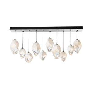 Linear Pendant Chrysalis 10 Light Mixed Crystal Linear Pendant
