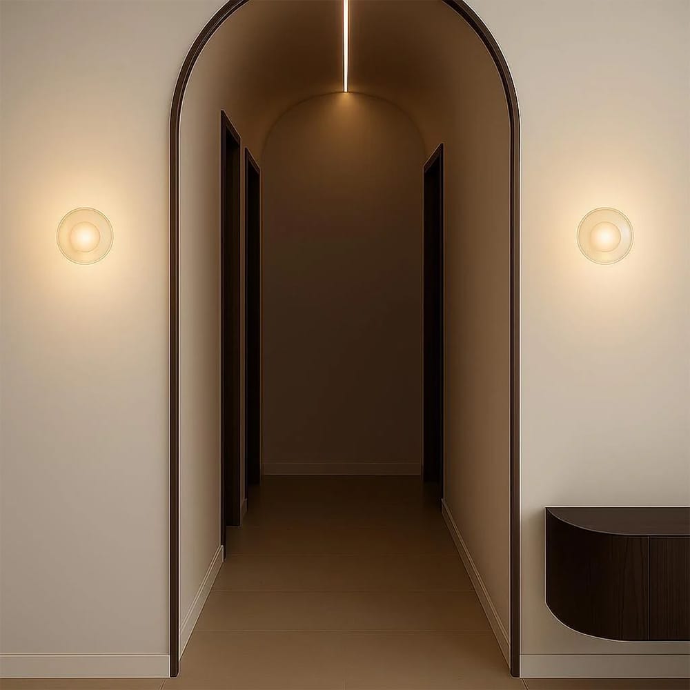Interior Wall Light / Sconce Cielo Hand Blown Double Glass Orb Wall Light