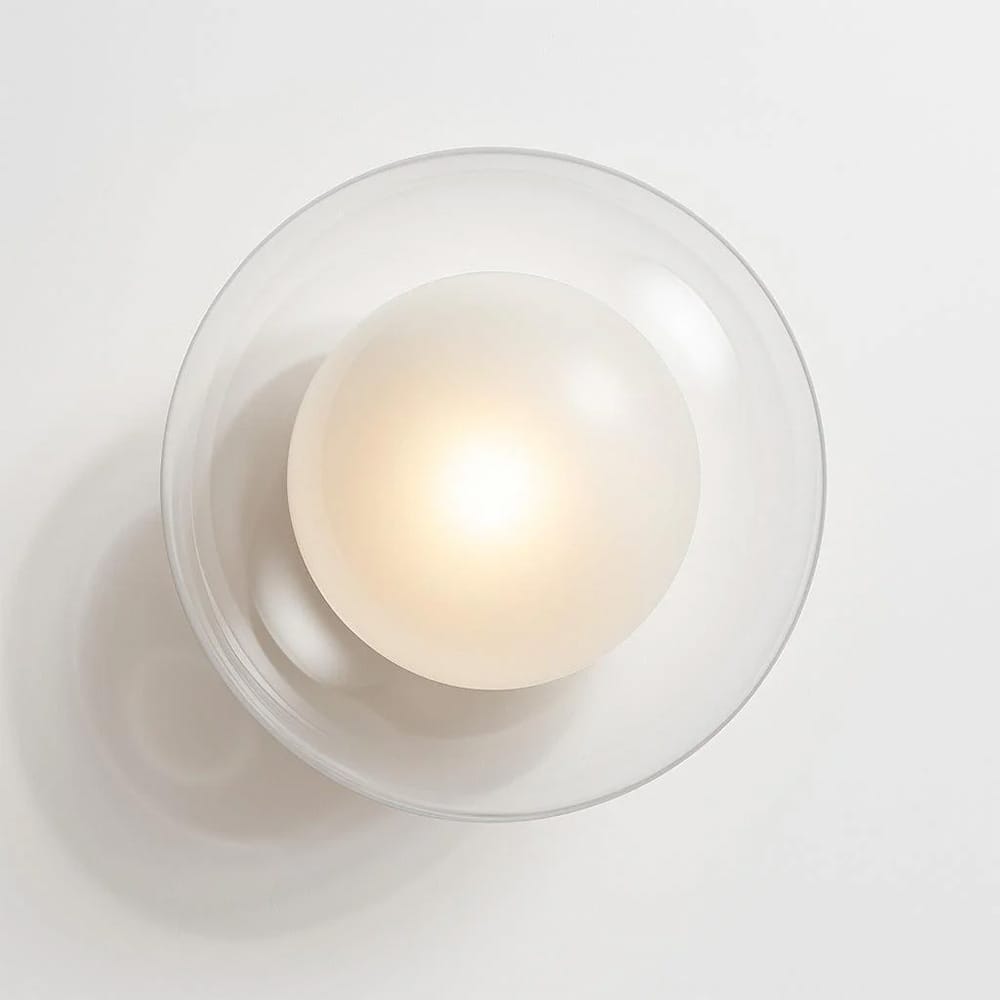 Interior Wall Light / Sconce Cielo Hand Blown Double Glass Orb Wall Light