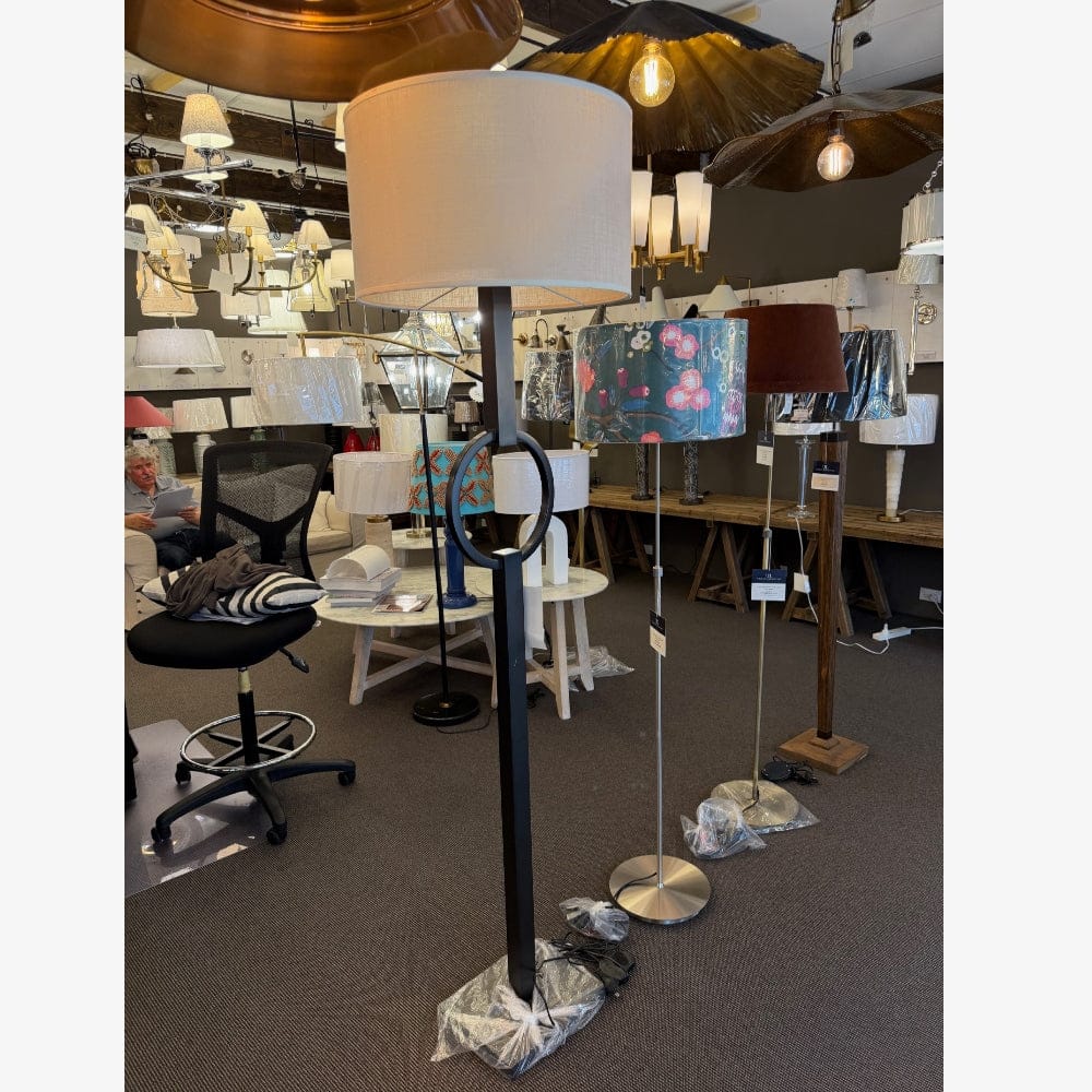 Floor Lamps Circle Floor Lamp Base & Shade Complete - CLEARANCE (Ex-display)