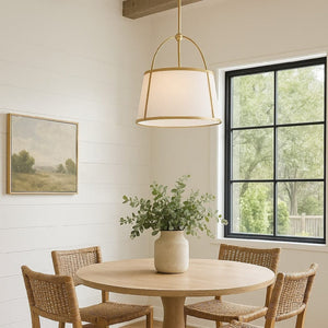 Interior Pendant Clarke Medium Drum Pendant - Fabric Shade