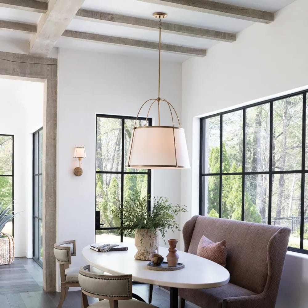 Interior Pendant Clarke Medium Drum Pendant - Fabric Shade