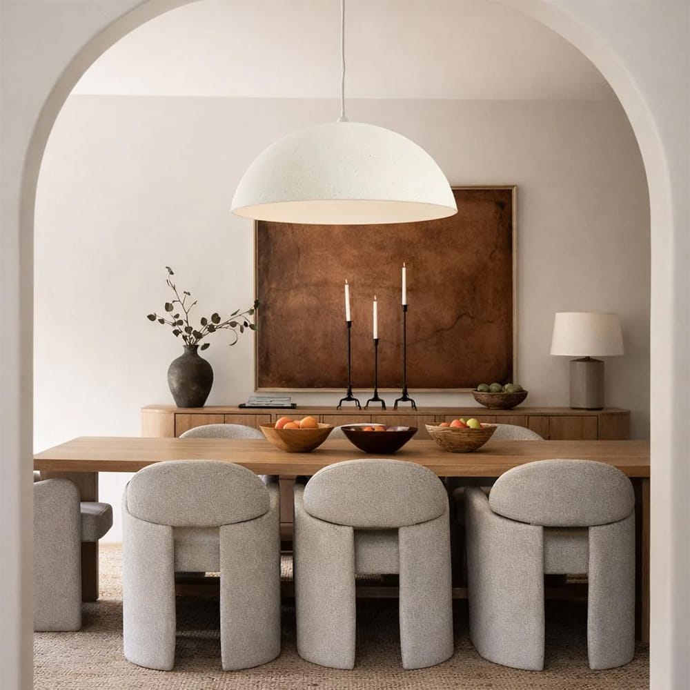 Interior Pendant Clay Dome Stone Concrete Pendant Light