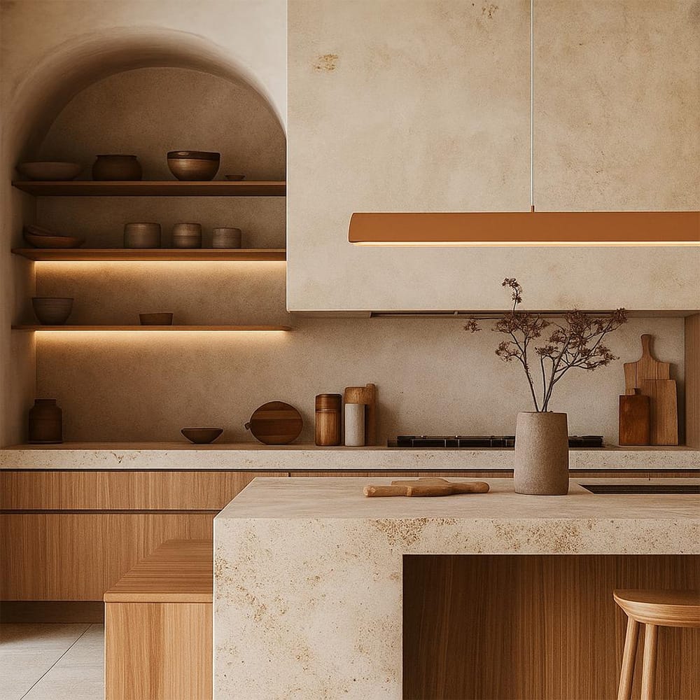 Linear Pendant Clay Linear Plaster Pendant Light
