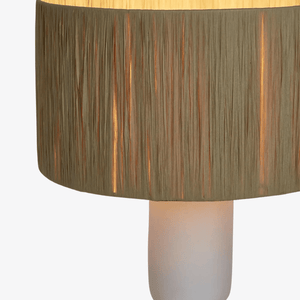 Table Lamps Clem Lamp Small White with Raffia shade
