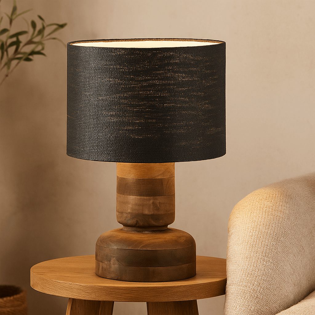 Table Lamps Clem Timber Table Lamp Base - Base Only