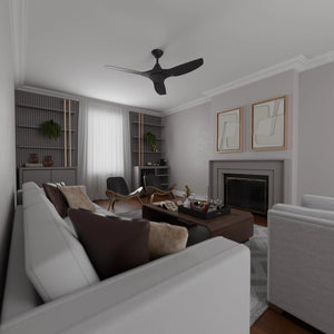 Without Light ClouldFan Smart DC Ceiling Fan Black - No Light