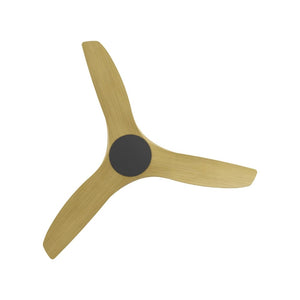 Without Light ClouldFan Smart DC Ceiling Fan Black with Bamboo Blades - No Light