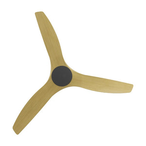 Without Light ClouldFan Smart DC Ceiling Fan Black with Bamboo Blades - No Light