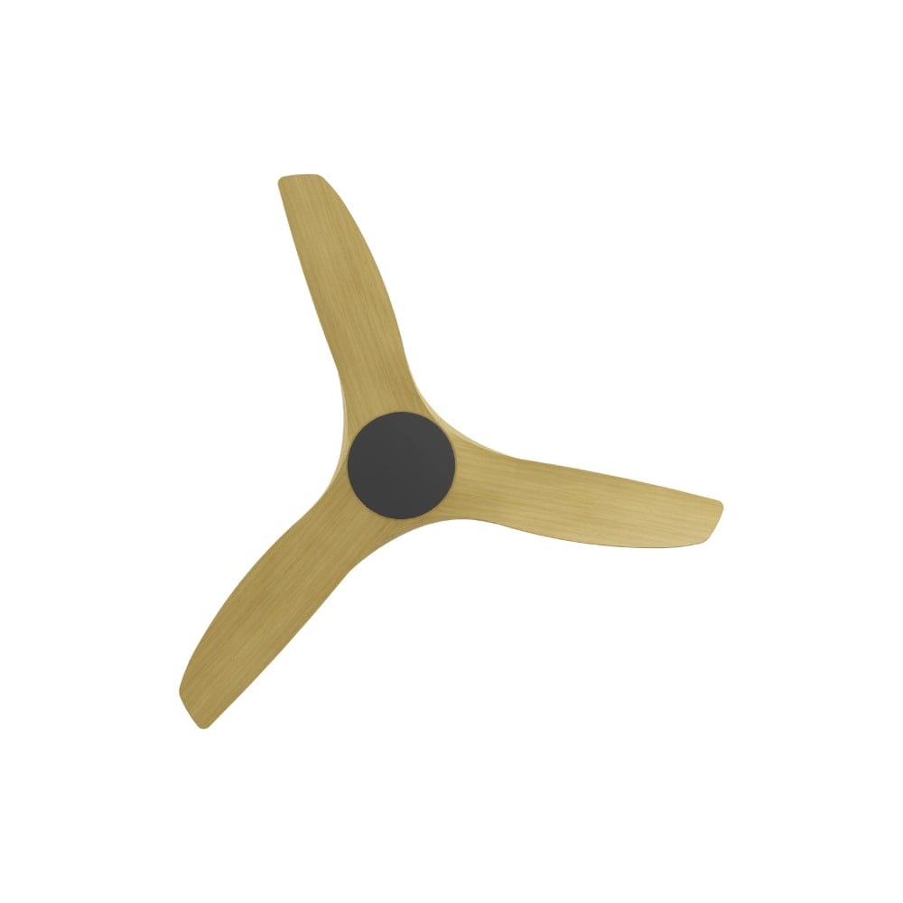Without Light ClouldFan Smart DC Ceiling Fan Black with Bamboo Blades - No Light