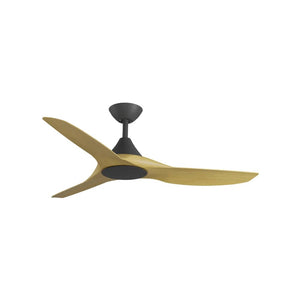 Without Light ClouldFan Smart DC Ceiling Fan Black with Bamboo Blades - No Light