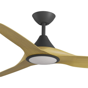 With Light ClouldFan Smart DC Ceiling Fan Black with Bamboo Blades - With Light